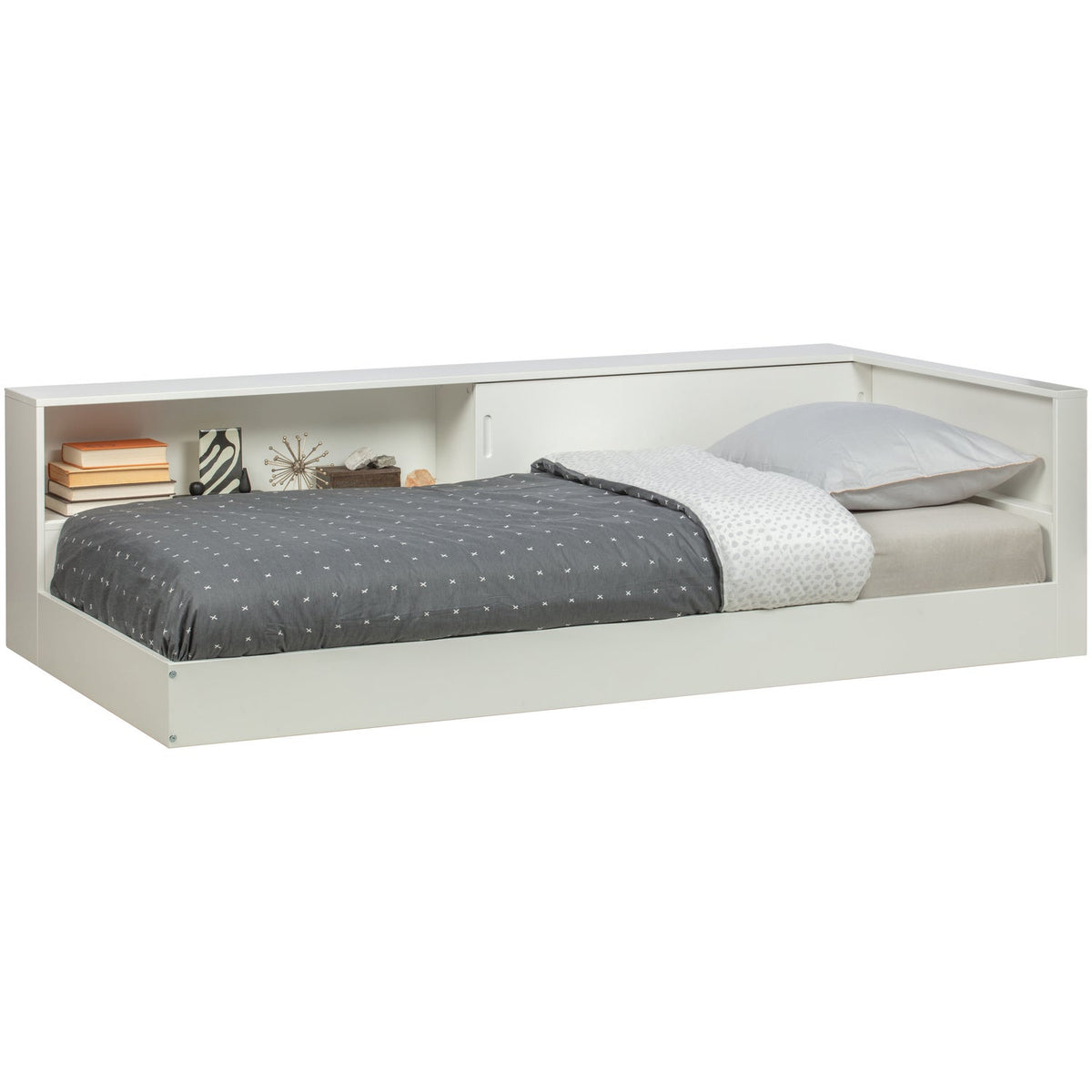 Letto angolare connect bianco