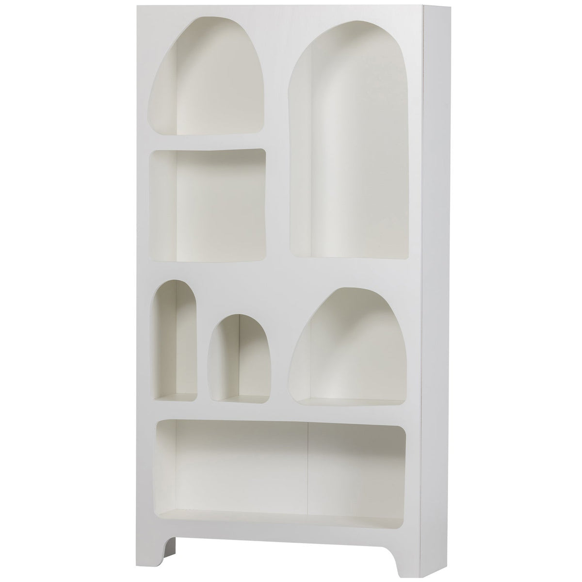 Libreria Japandi Caz con archi wide bianco