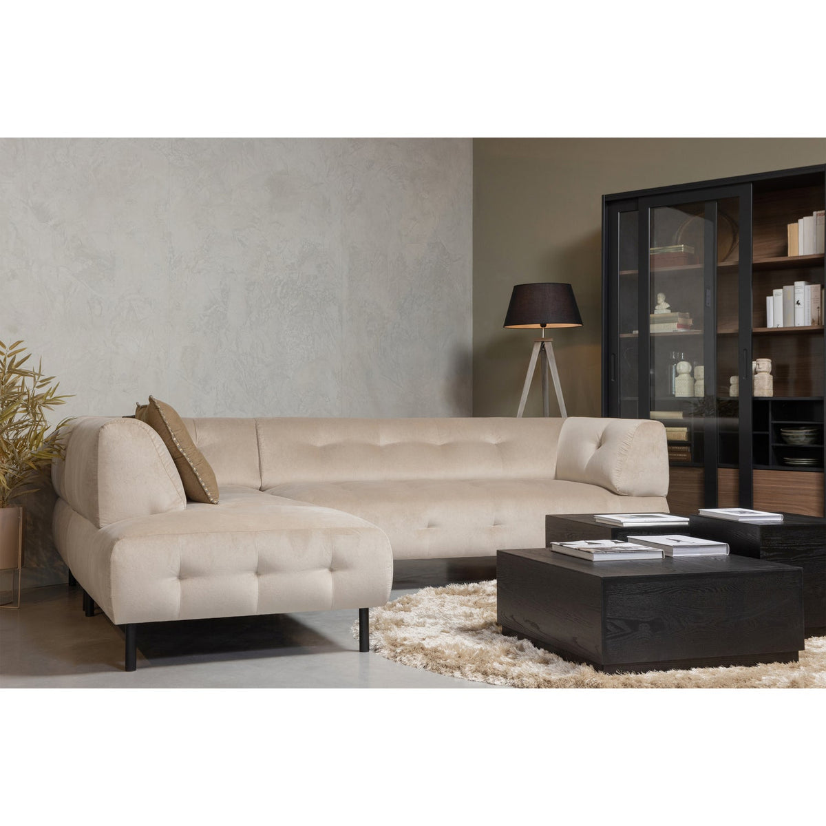 Set di 3 - tavolino pim in legno nero