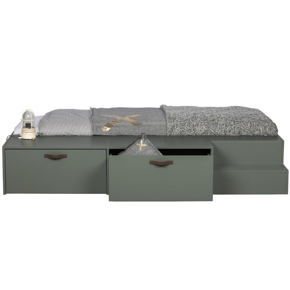 Stage letto + cassetti 80x200 cm pino sapone ex doghe