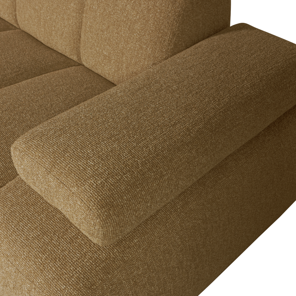 Divano mojo chaise longue sinistra bouclé giallo/marrone melange