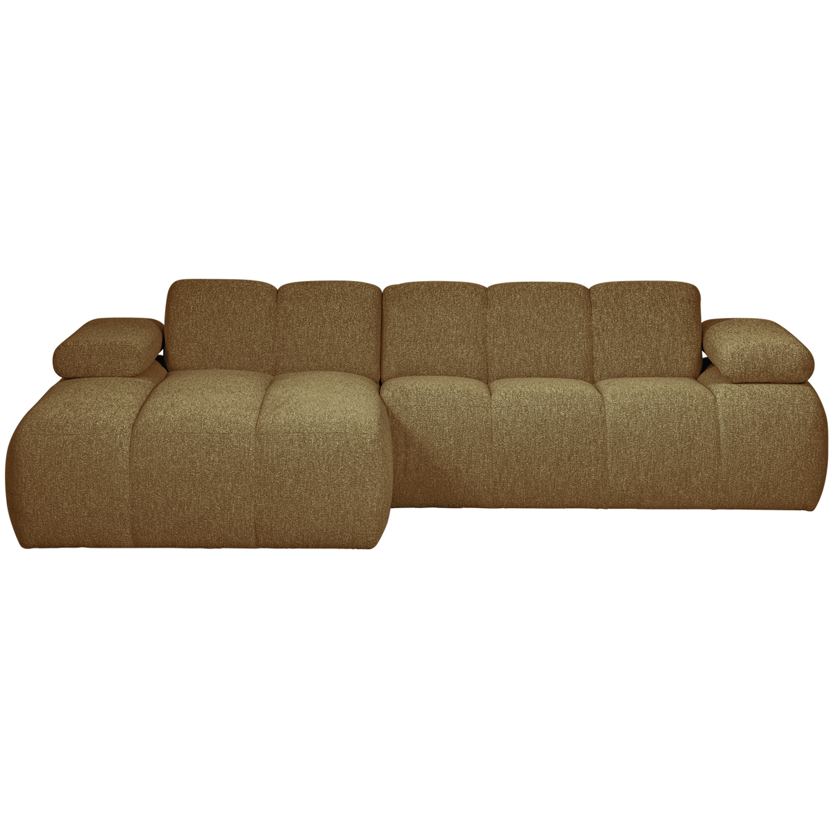 Divano mojo chaise longue sinistra bouclé giallo/marrone melange
