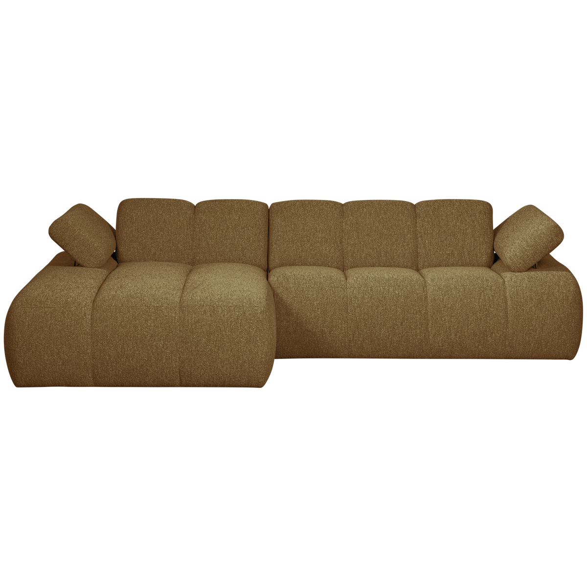 Divano mojo chaise longue sinistra bouclé giallo/marrone melange