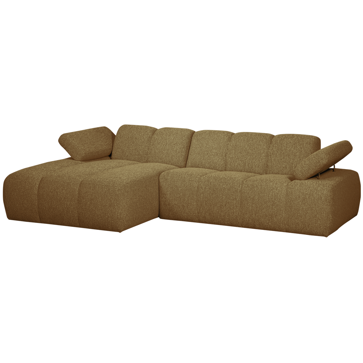 Divano mojo chaise longue sinistra bouclé giallo/marrone melange