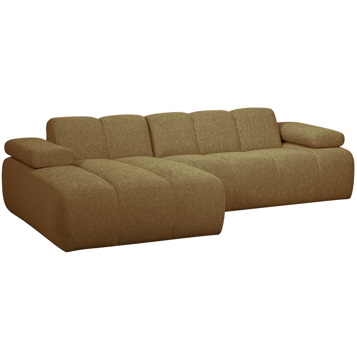 Divano mojo chaise longue sinistra bouclé giallo/marrone melange
