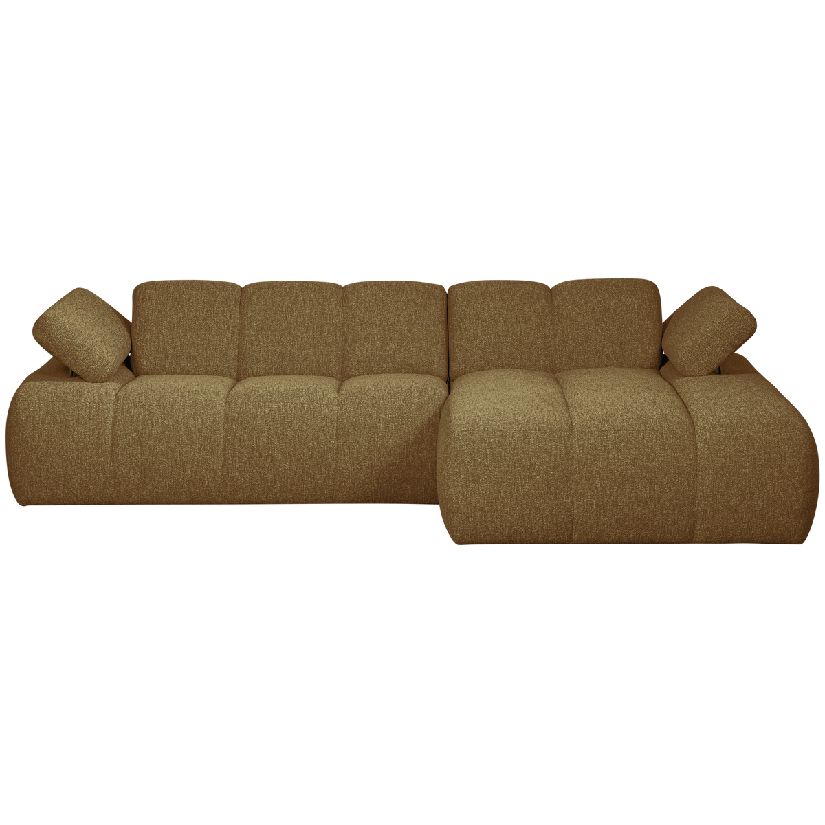 Divano mojo chaise longue destra bouclé giallo marrone melange