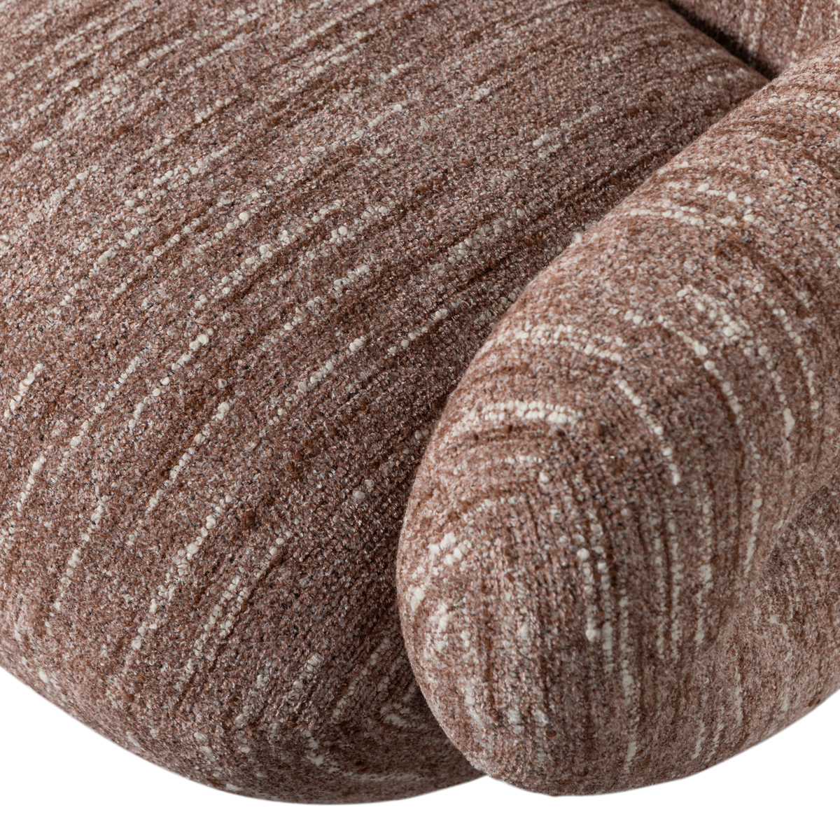 Folke poltrona ciniglia rosa antico melange