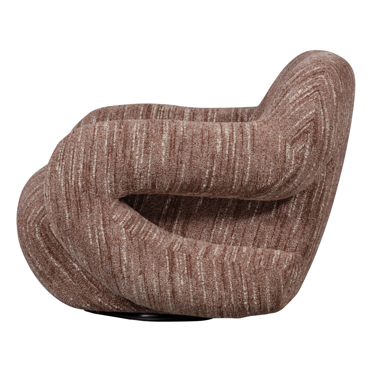 Folke poltrona ciniglia rosa antico melange