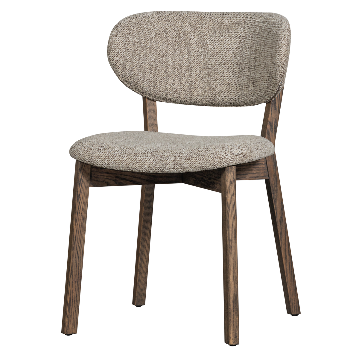 Sedia da pranzo udar con struttura in legno marrone scuro
