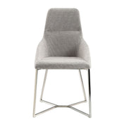 Sedia in tessuto grigio