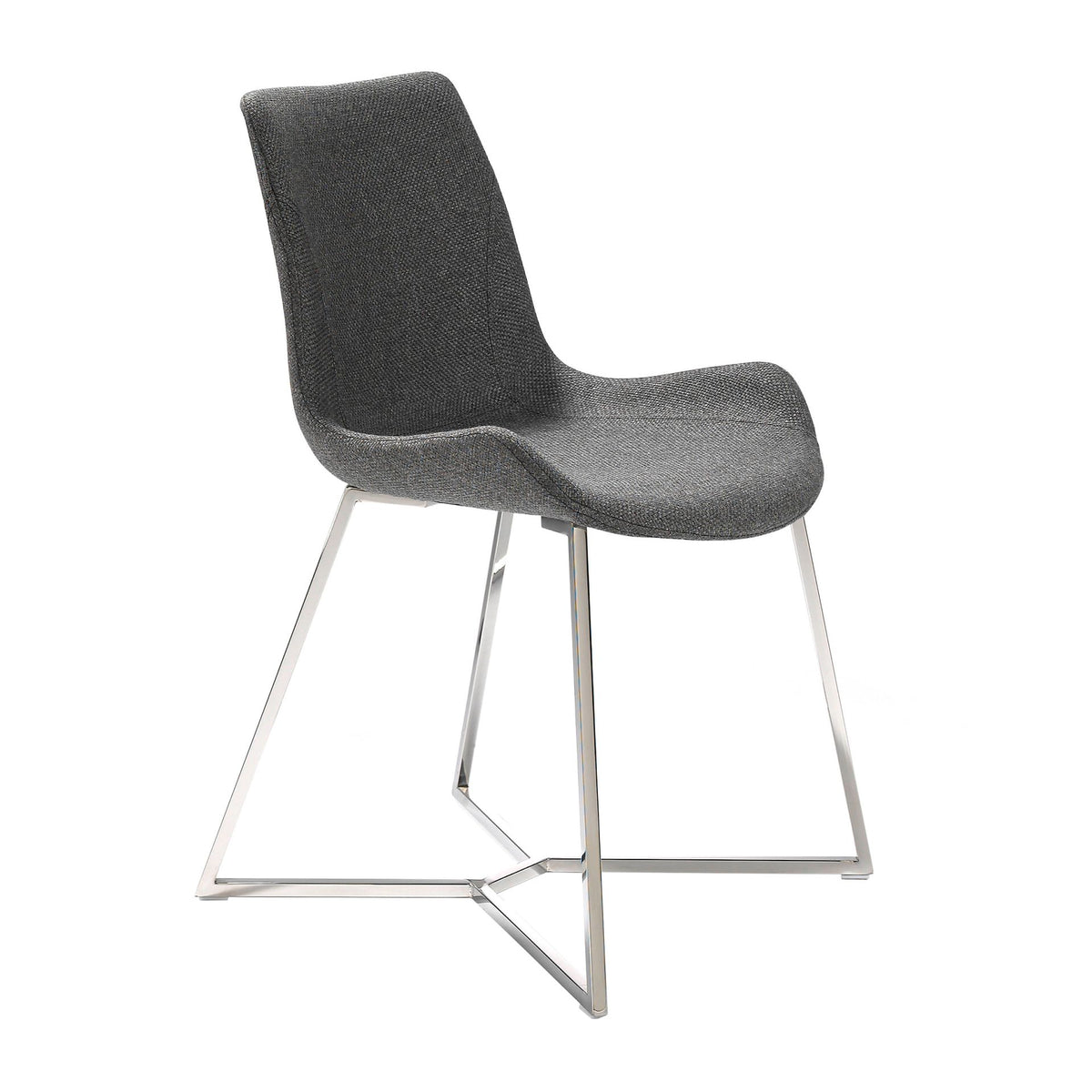 Sedia in tessuto grigio scuro