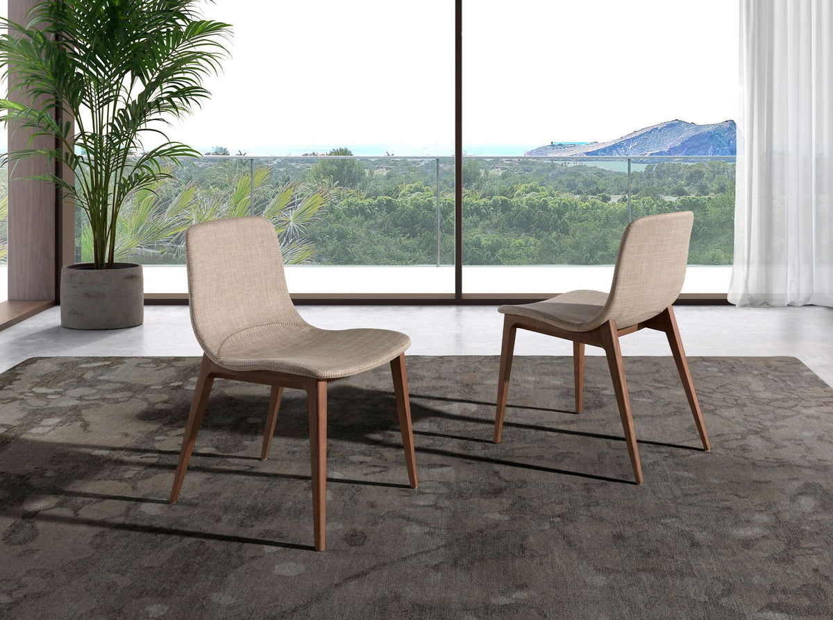 Sedia in tessuto beige