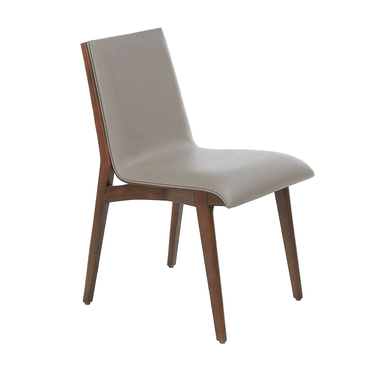 Sedia in ecopelle visone scuro