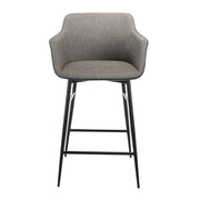 Sgabello in tessuto grigio