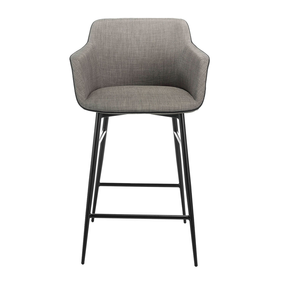 Sgabello in tessuto grigio