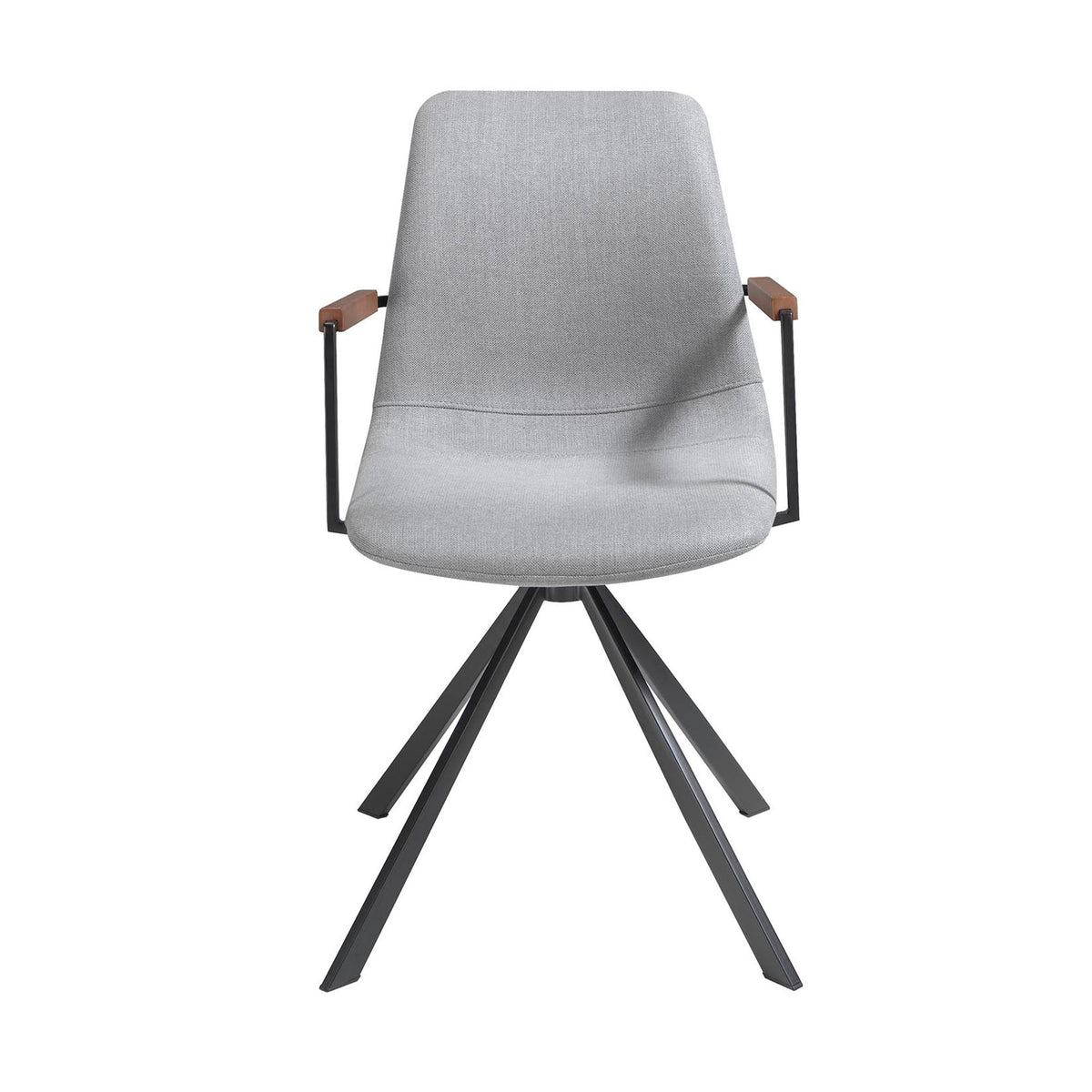 Sedia girevole in tessuto grigio scuro