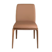 Sedia in ecopelle marrone