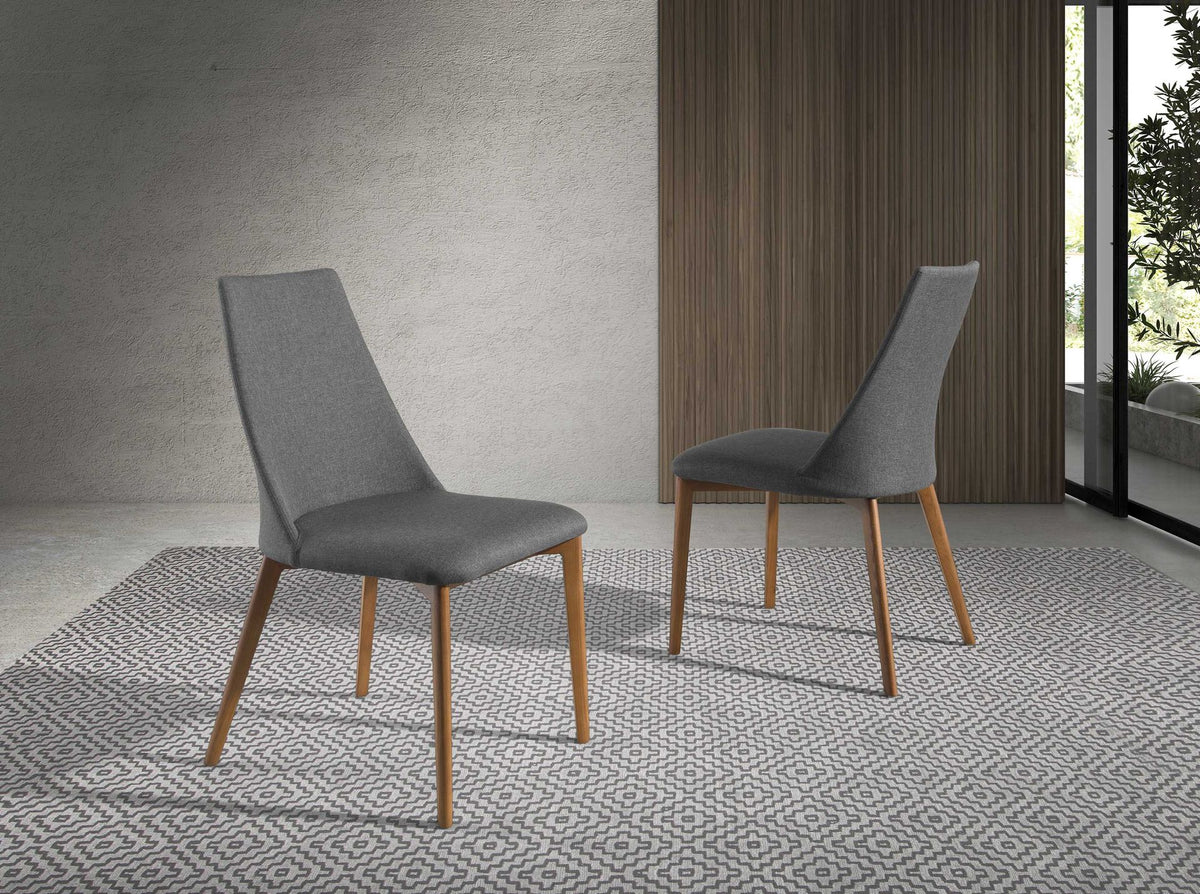 Sedia in tessuto grigio scuro