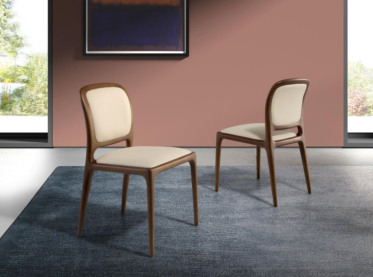 Sedia in similpelle crema