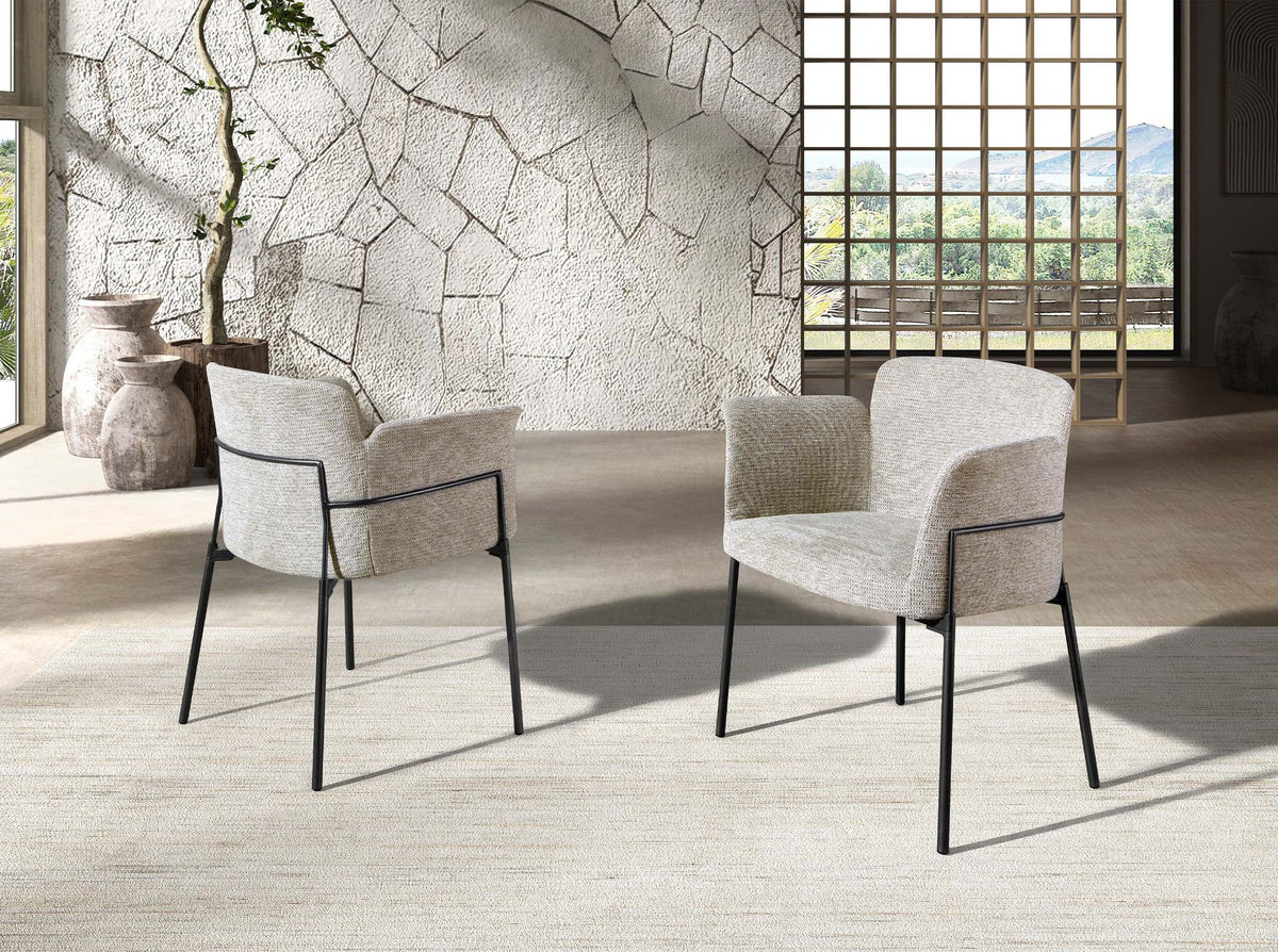 Sedia in tessuto grigio