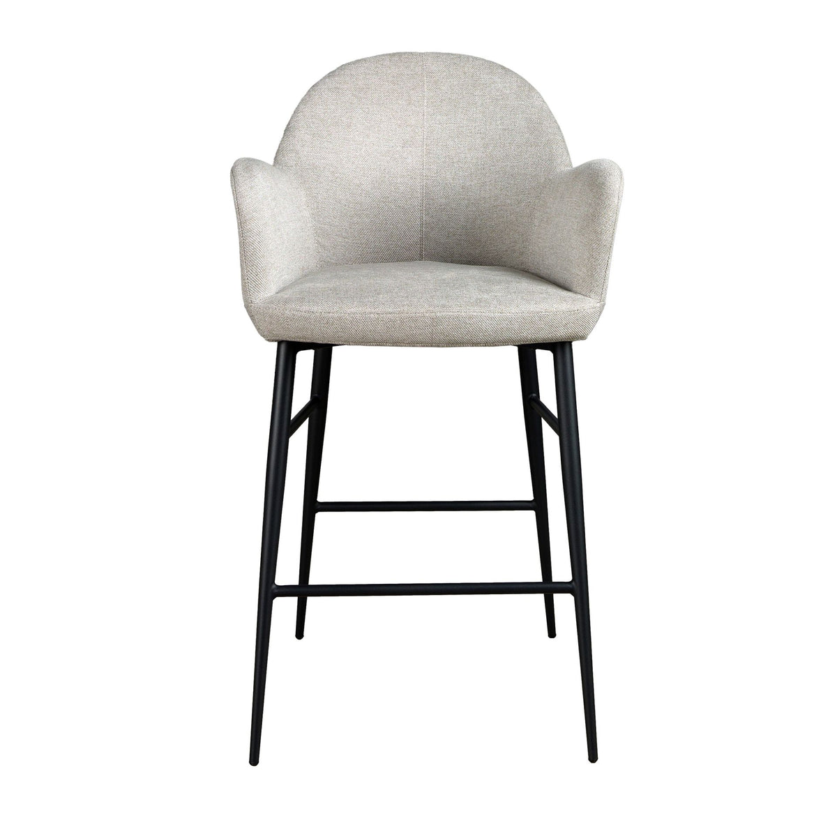 Sgabello in tessuto grigio chiaro