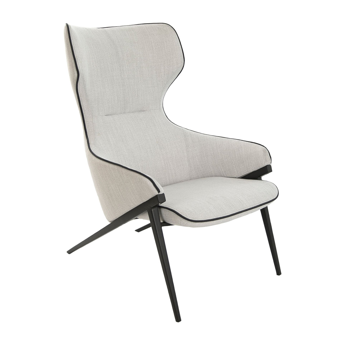 Poltrona in tessuto grigio