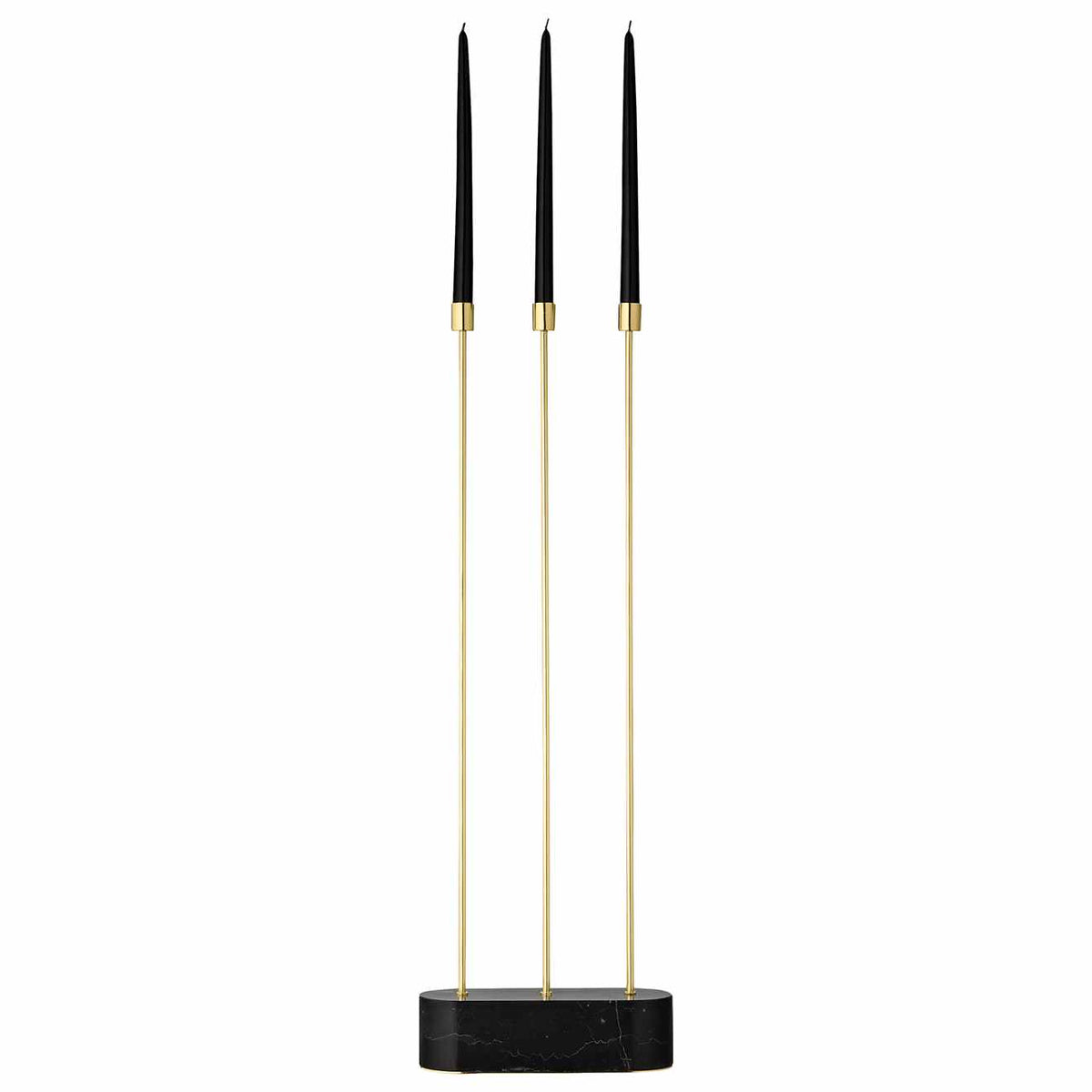 501419000081_GRASIL floor candle holder_gold & black