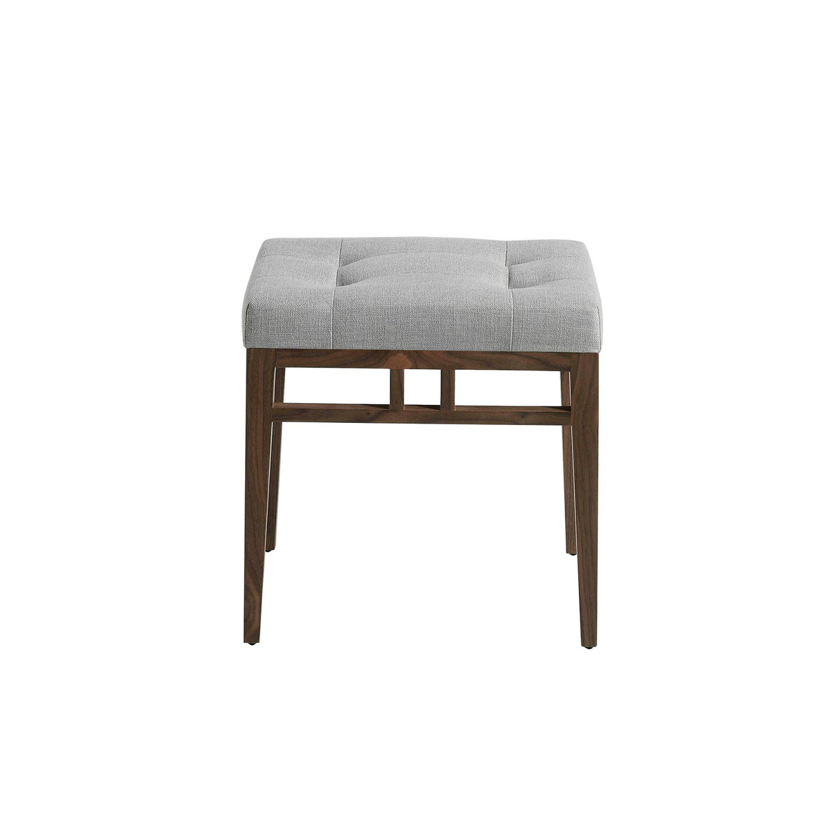Sgabello in tessuto grigio