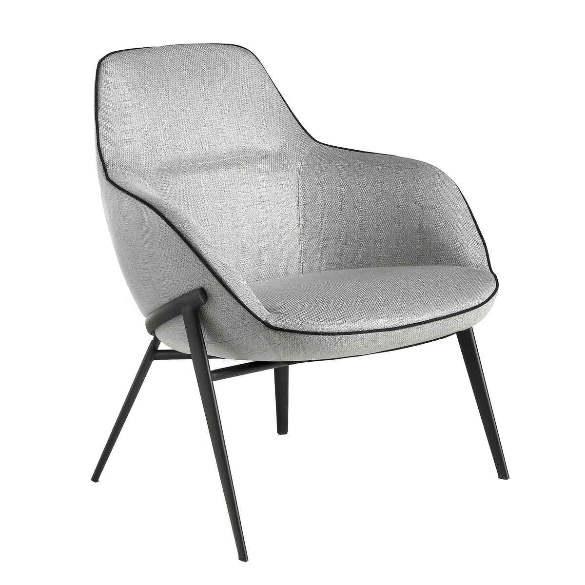 Poltrona in tessuto grigio