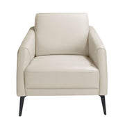 Poltrona in pelle grigio taupe