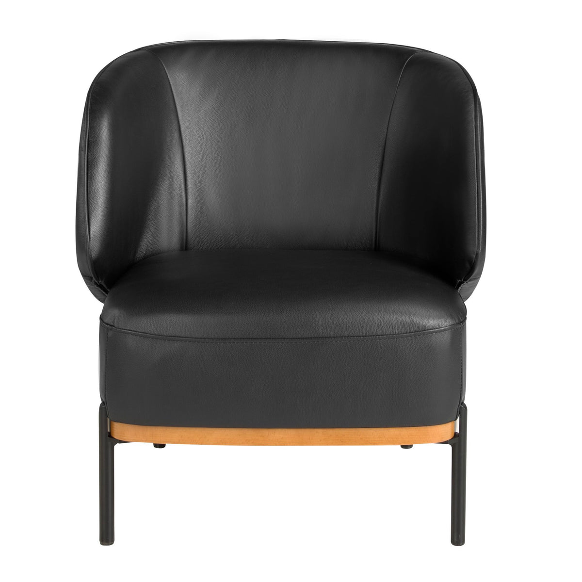 Poltrona in pelle nera