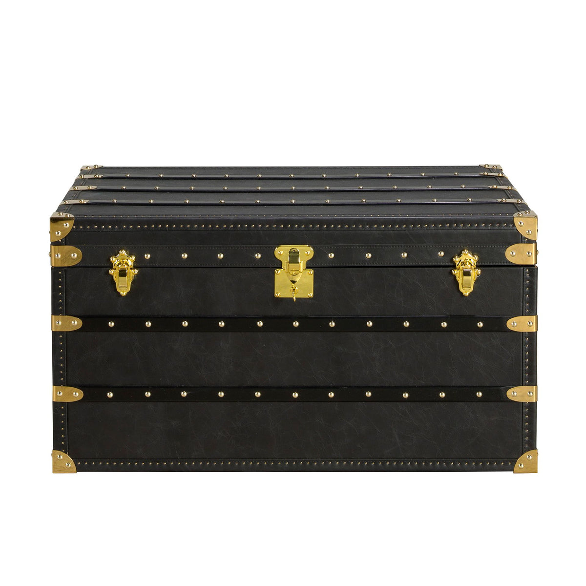 Baule in pelle nera