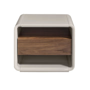 Comodino noce e legno grigio