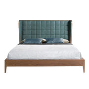 Letto in ecopelle verde scuro