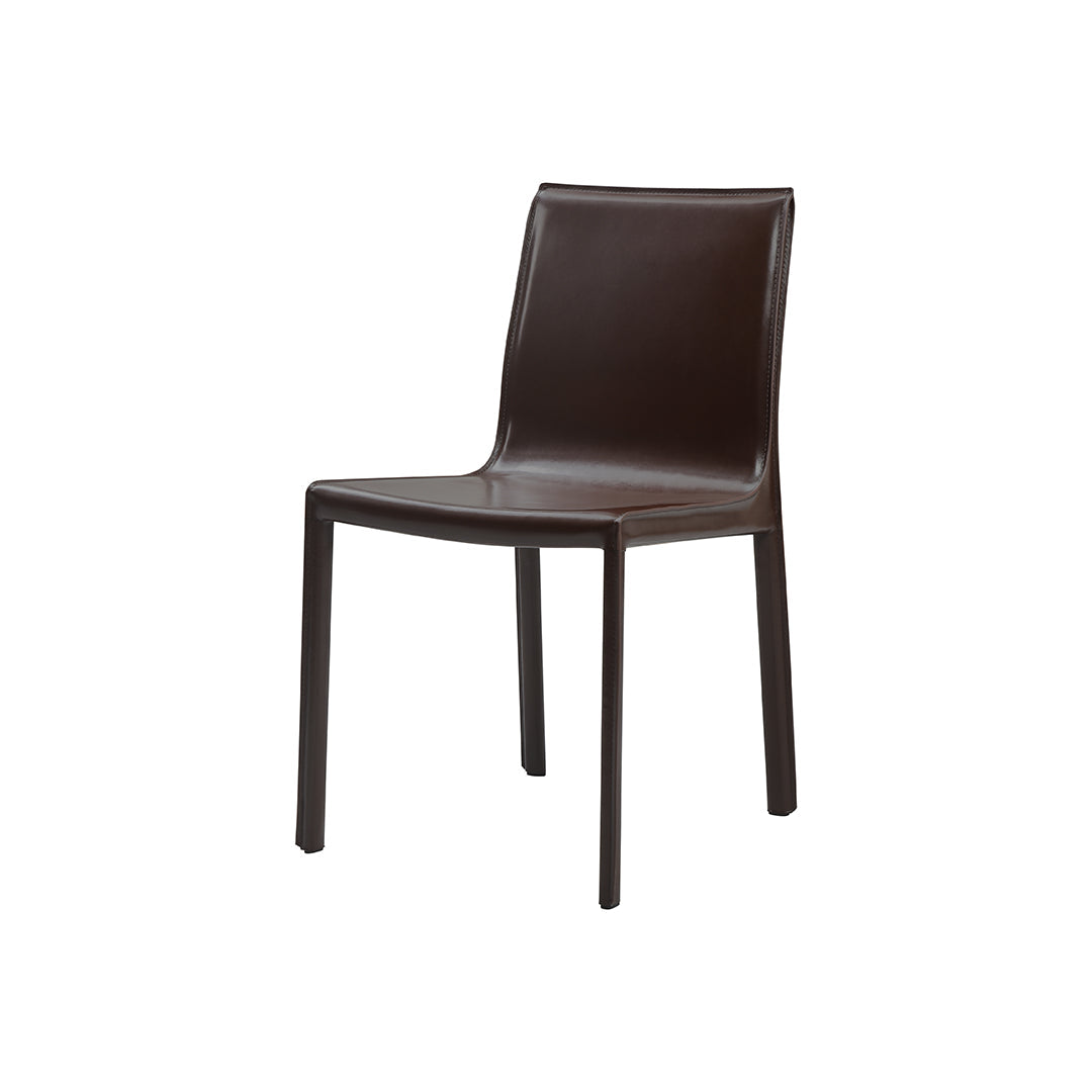set di 2 sedie da pranzo lusaka marrone scuro