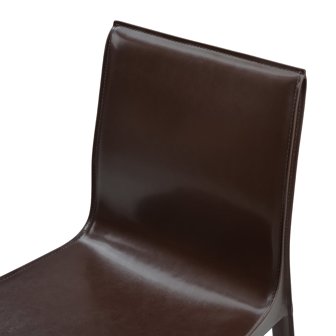 set di 2 sedie da pranzo lusaka marrone scuro