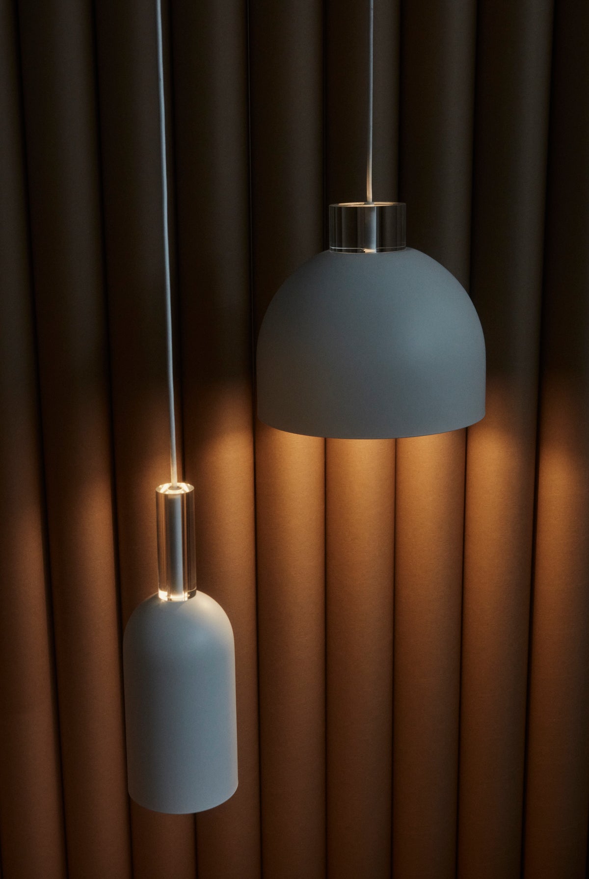 Lampada rotonda LUCEO - Bianco/Trasparente - AYTM - Ø28xA25,5 CM