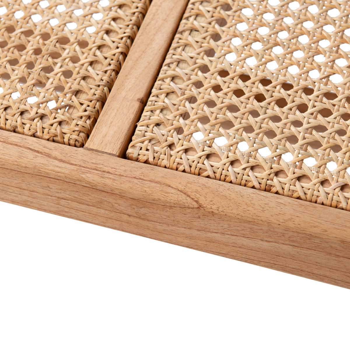 Panca in rattan B.T.H. Flats 3 - Natural - Pierre Jeanneret Edition