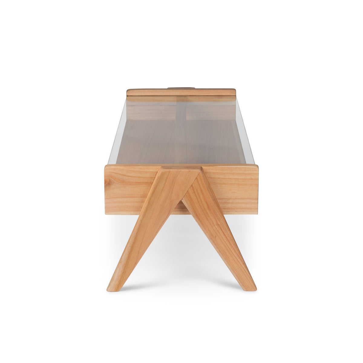 Tavolino in vetro Coffee Table Yvonne - Natural - Pierre Jeanneret Edition