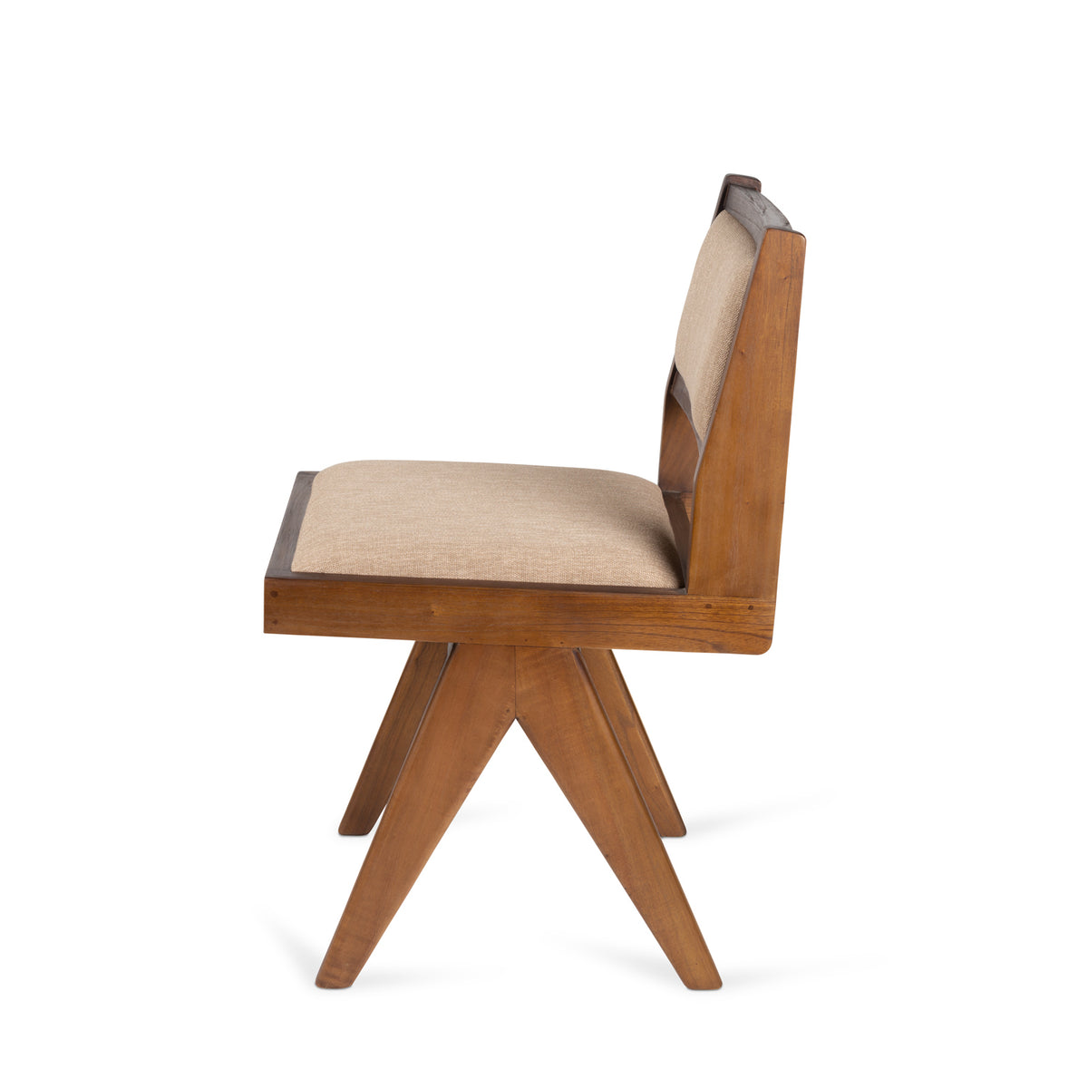 Dining Chair Lecorb Imbottita - Dark Brown - Pierre Jeanneret Edition