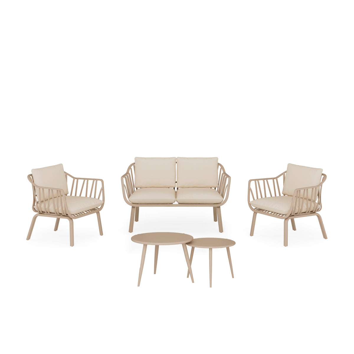 Set da giardino MIKONOS – divano, 2 poltrone e tavolino