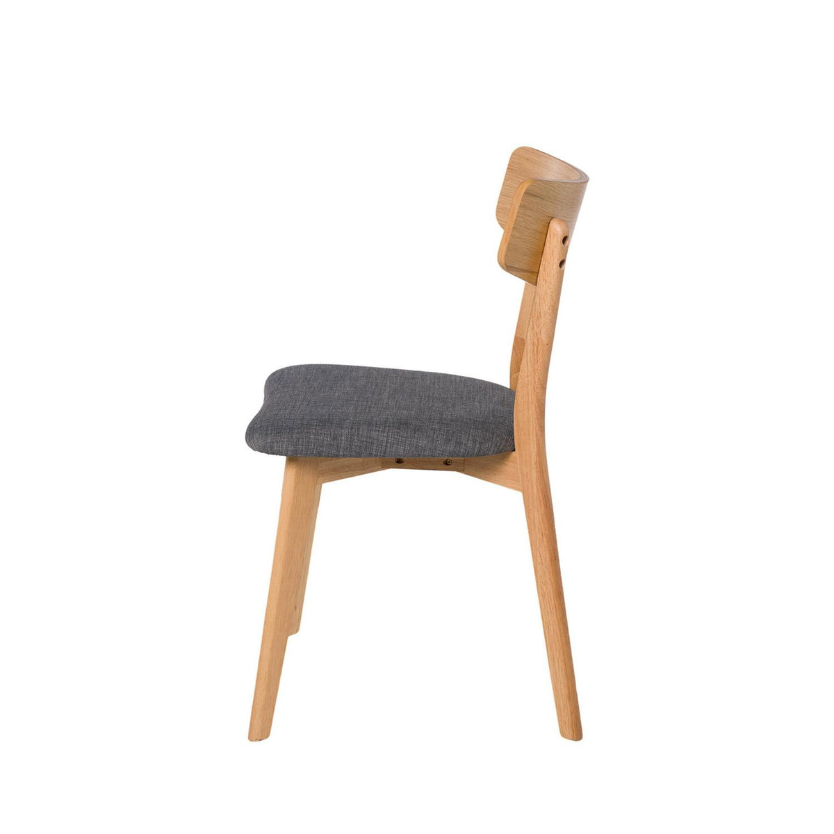 Sedia keira in rovere grigio scuro