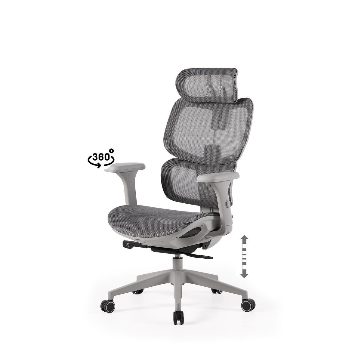 Sedia da ufficio TORONTO - Grigio/Grigio