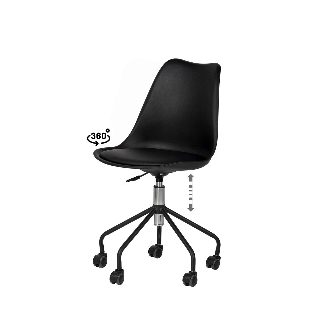 Sedia da ufficio YALE - Nero