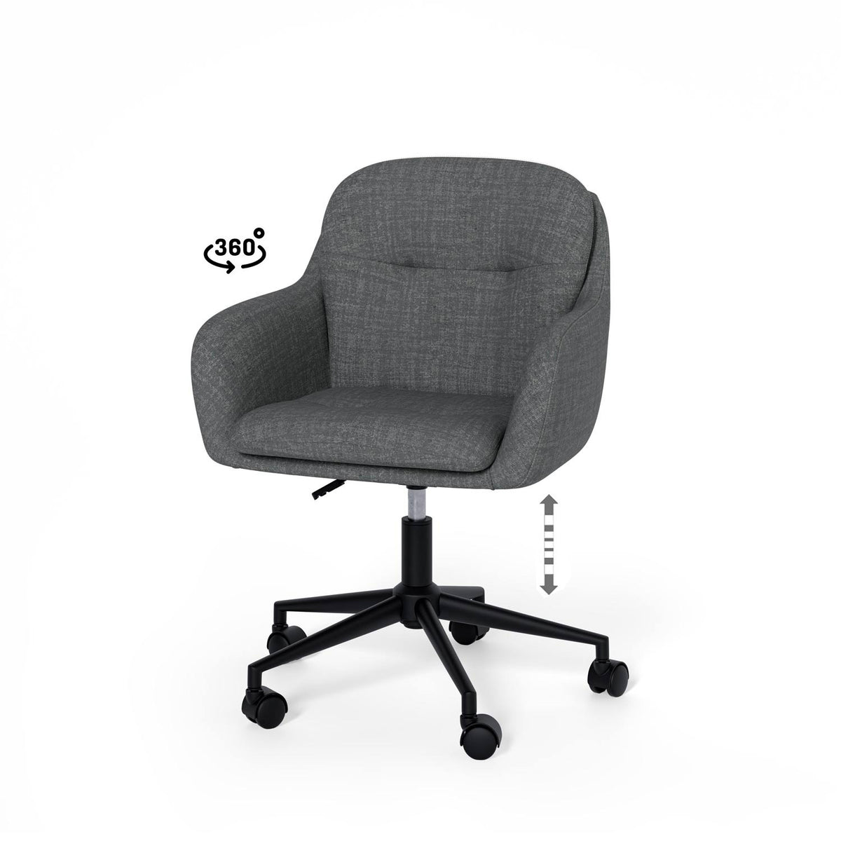 Sedia da ufficio ONTARIO - Grigio scuro