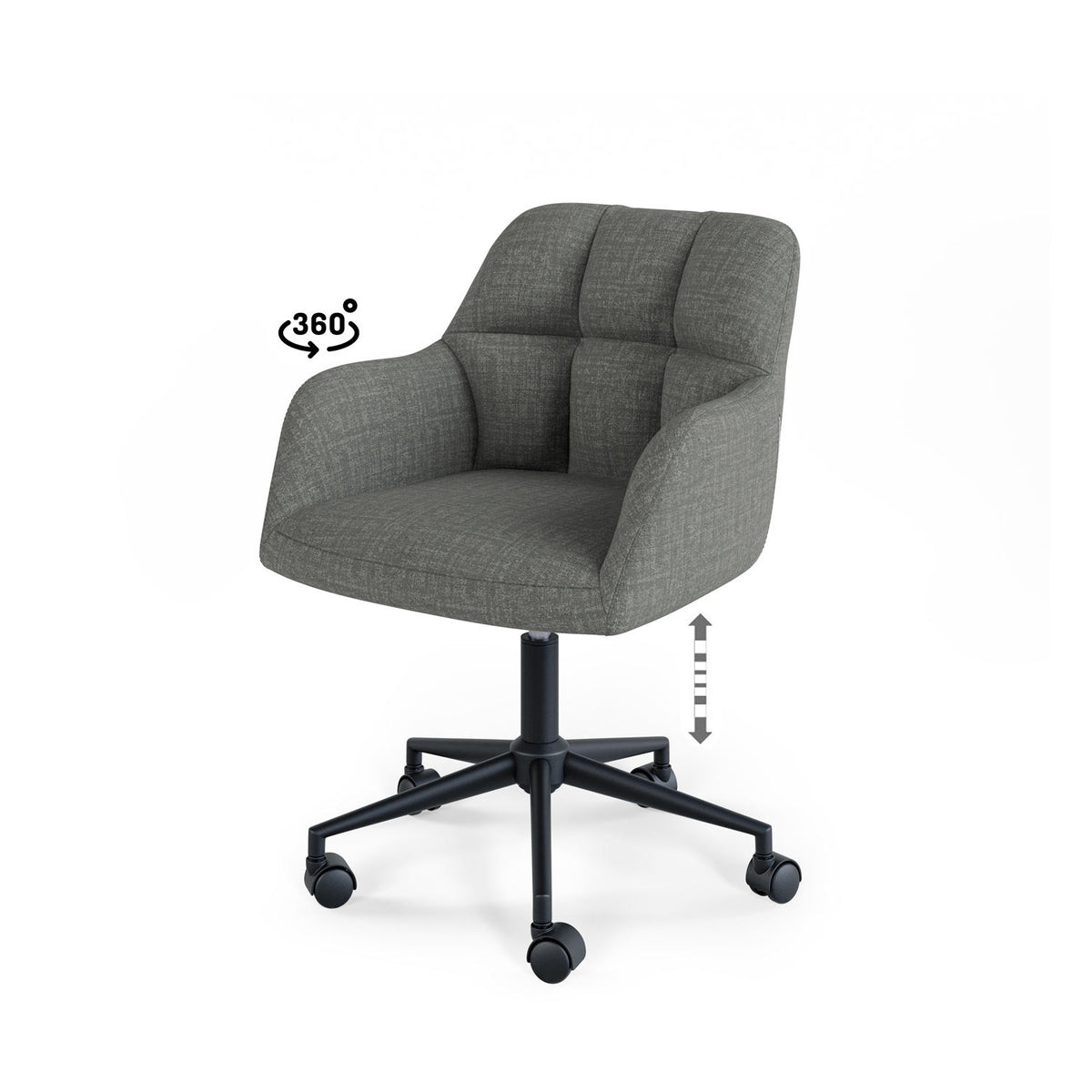 Sedia da ufficio STANFORD - Grigio scuro