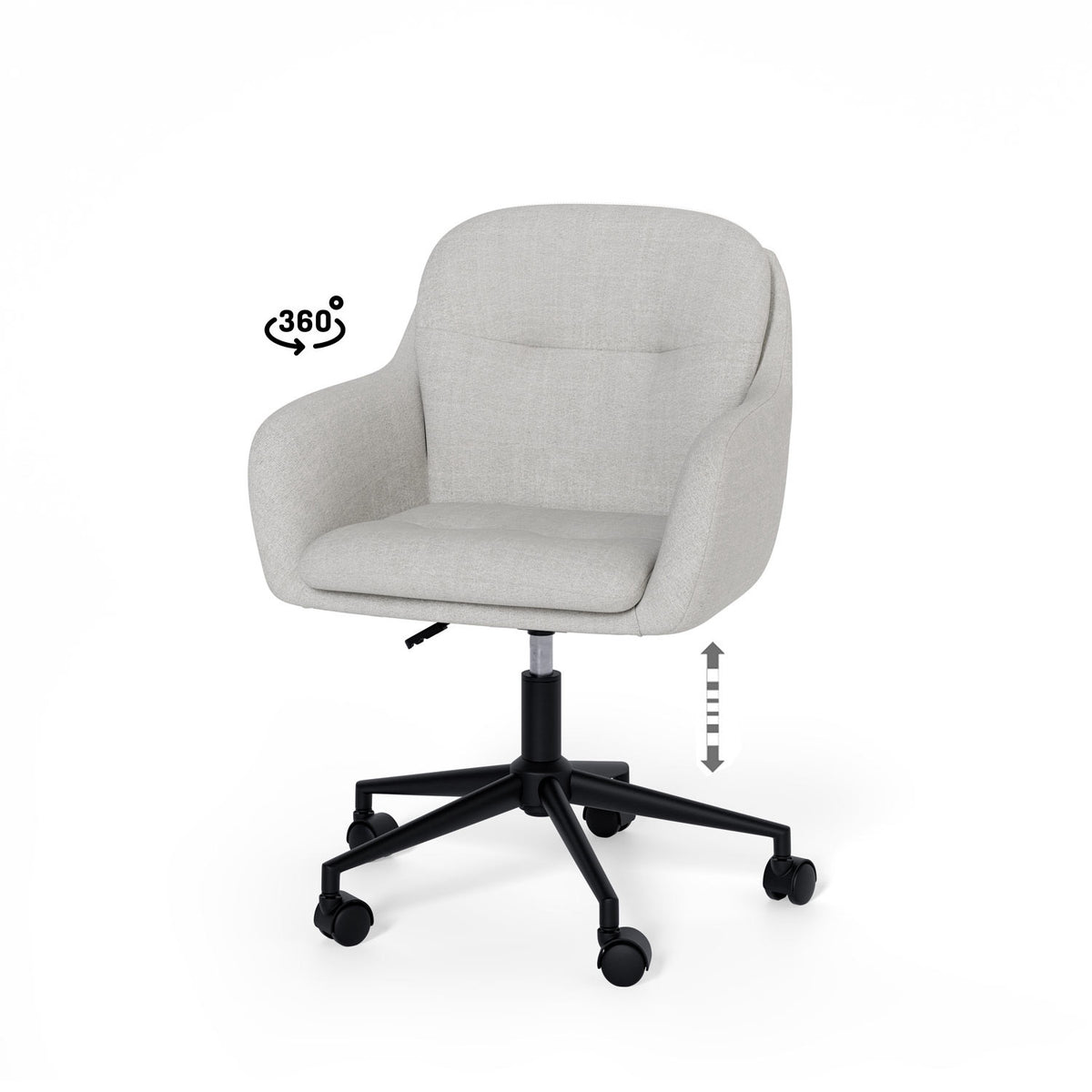 Sedia da ufficio ONTARIO - Grigio chiaro