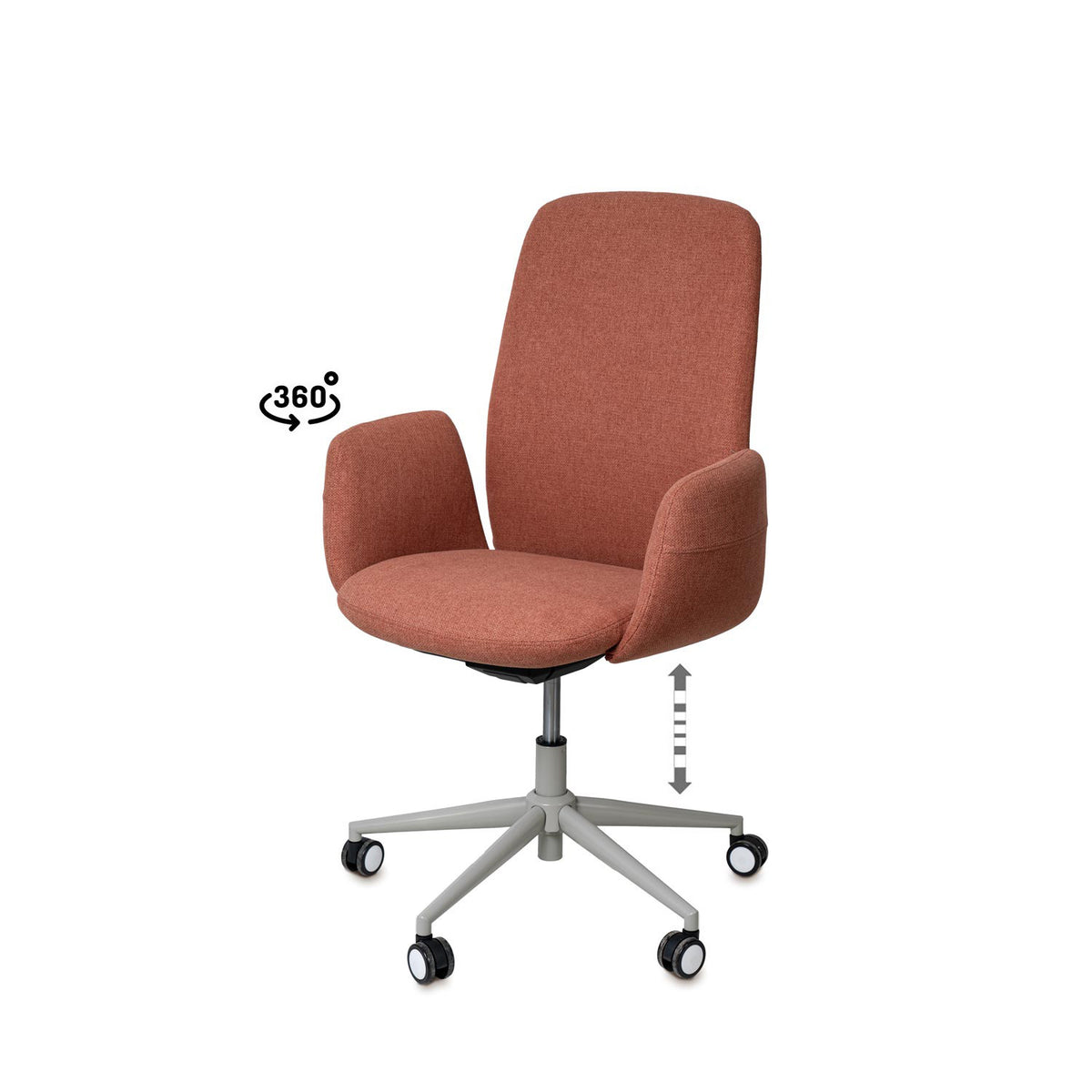 Sedia da ufficio BRITISH - Terracotta
