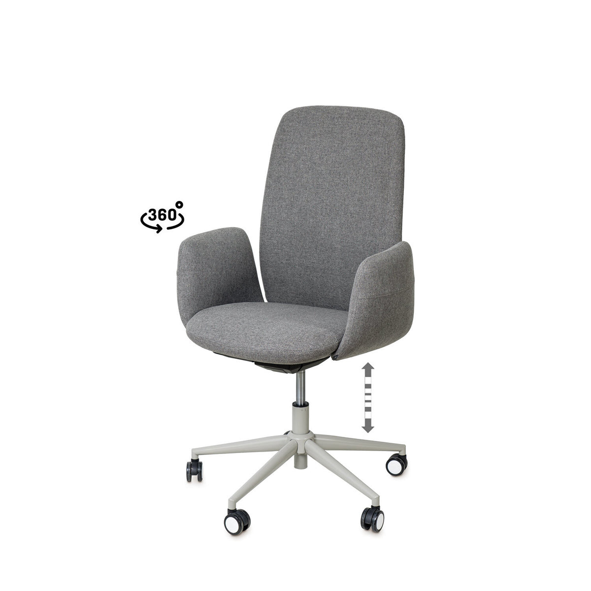 Sedia da ufficio BRITISH - Grigio
