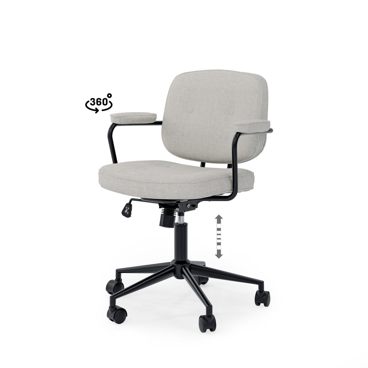 Sedia da ufficio COLUMBIA - Grigio chiaro